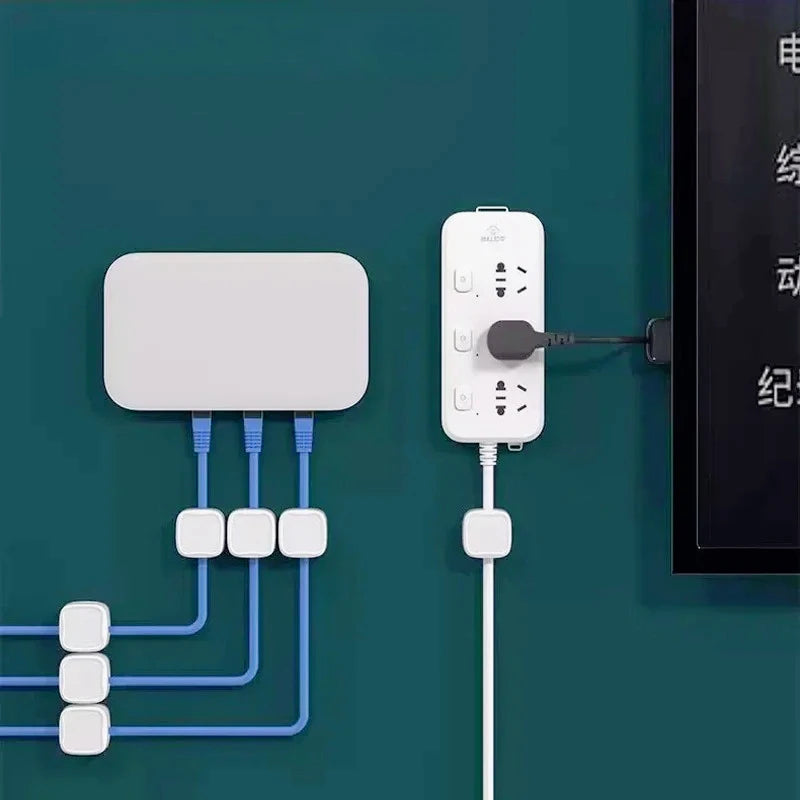 Magnetic adhesive cable clips for desk cable management, photo 3