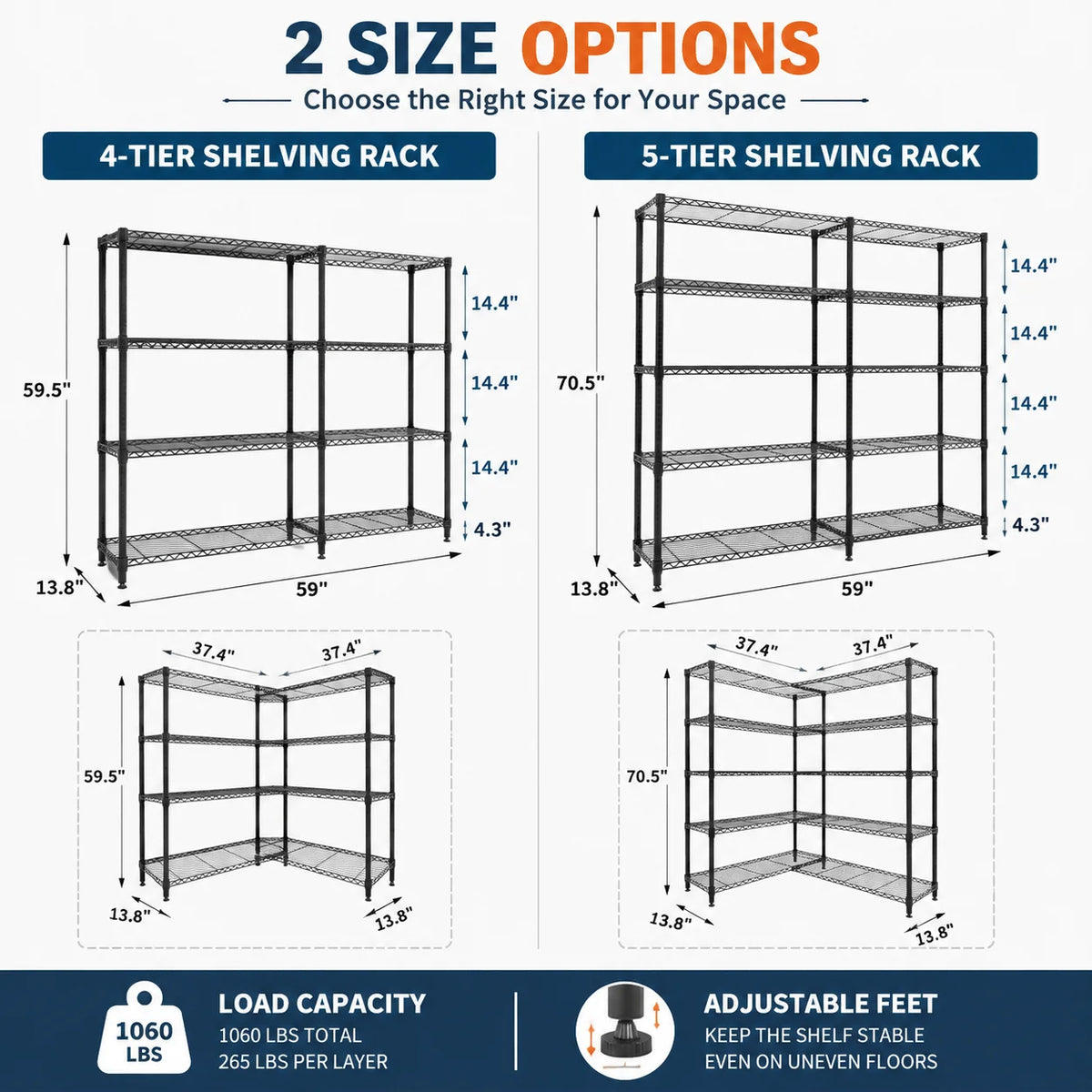 Heavy-duty L-shaped corner metal shelving for garage, photo 3