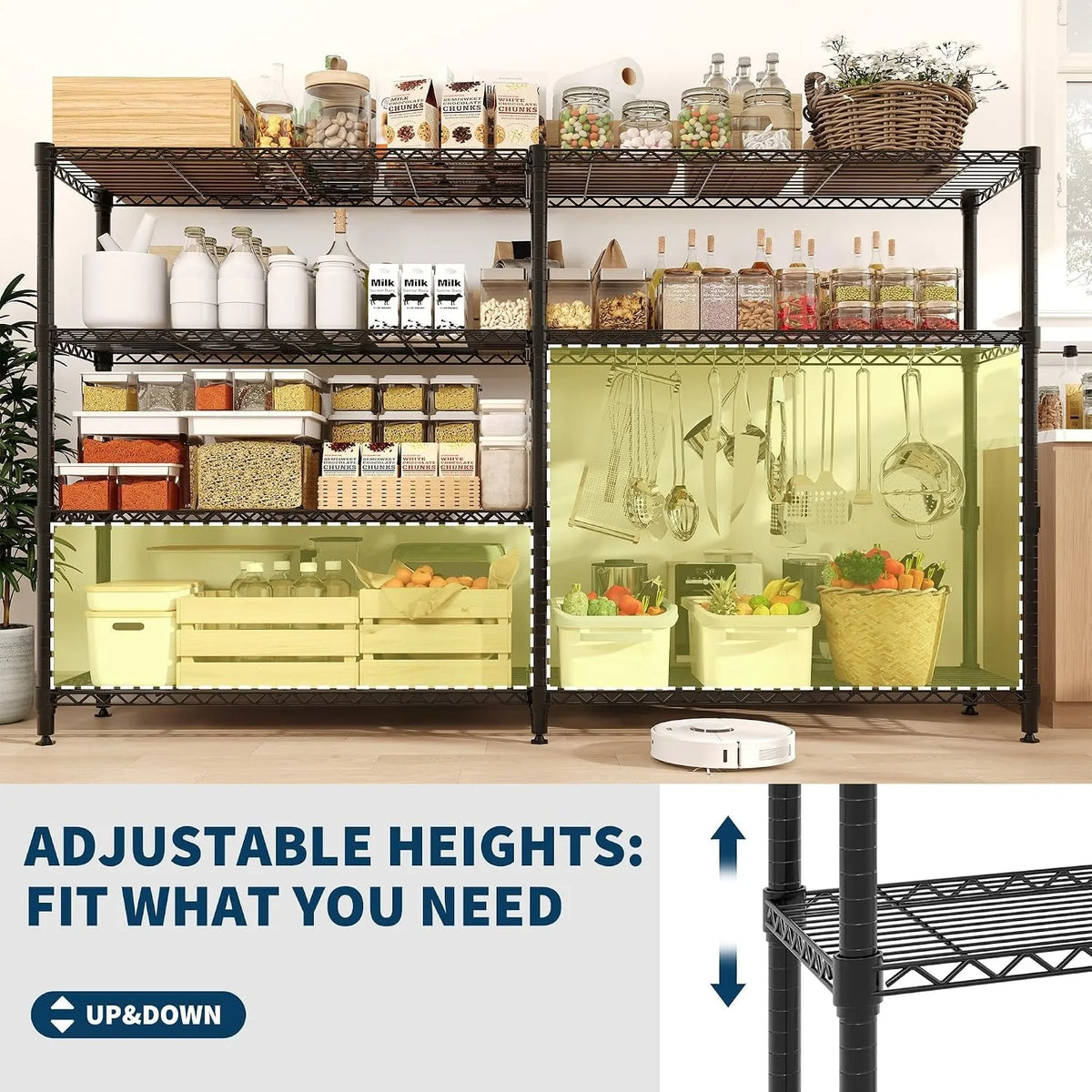 Heavy-duty L-shaped corner metal shelving for garage, photo 5