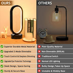 Oval LED ring bedside table lamp, photo 2