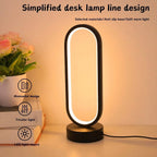 Oval LED ring bedside table lamp, photo 7