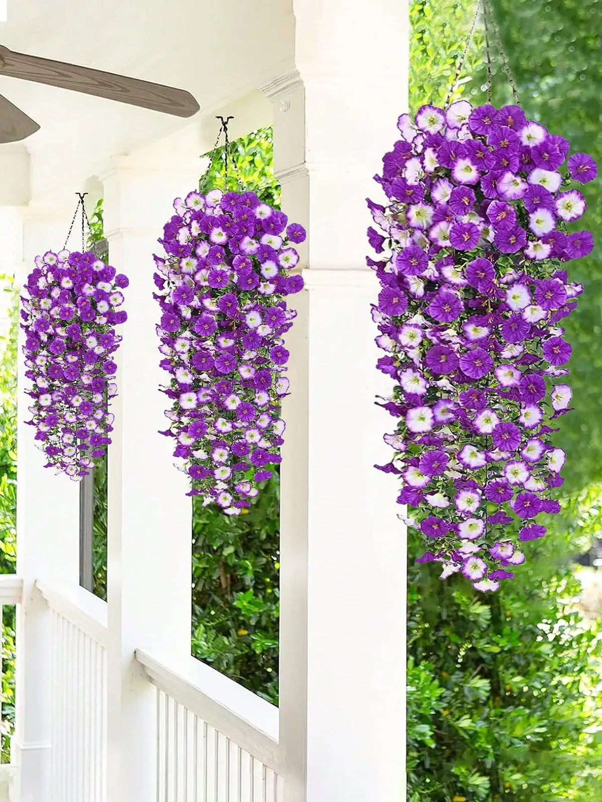 Artificial hanging flower vines for porch and wall decor, photo 10